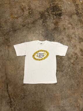 I Got Lei'd Vintage Graphic T-Shirt White Anvil Hawaii Souvenir Size M